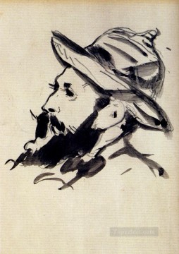 エドゥアール・マネ Painting - 人間の頭 クロード・モネ 写実主義 印象派 エドゥアール・マネ